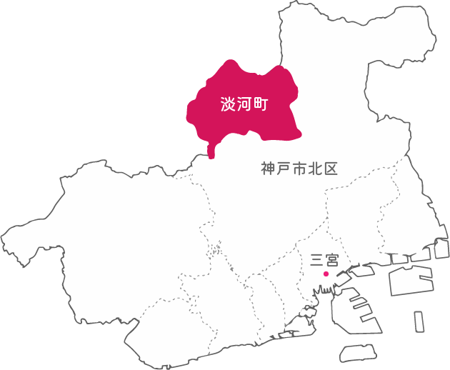 神戸市北区淡河町地図map